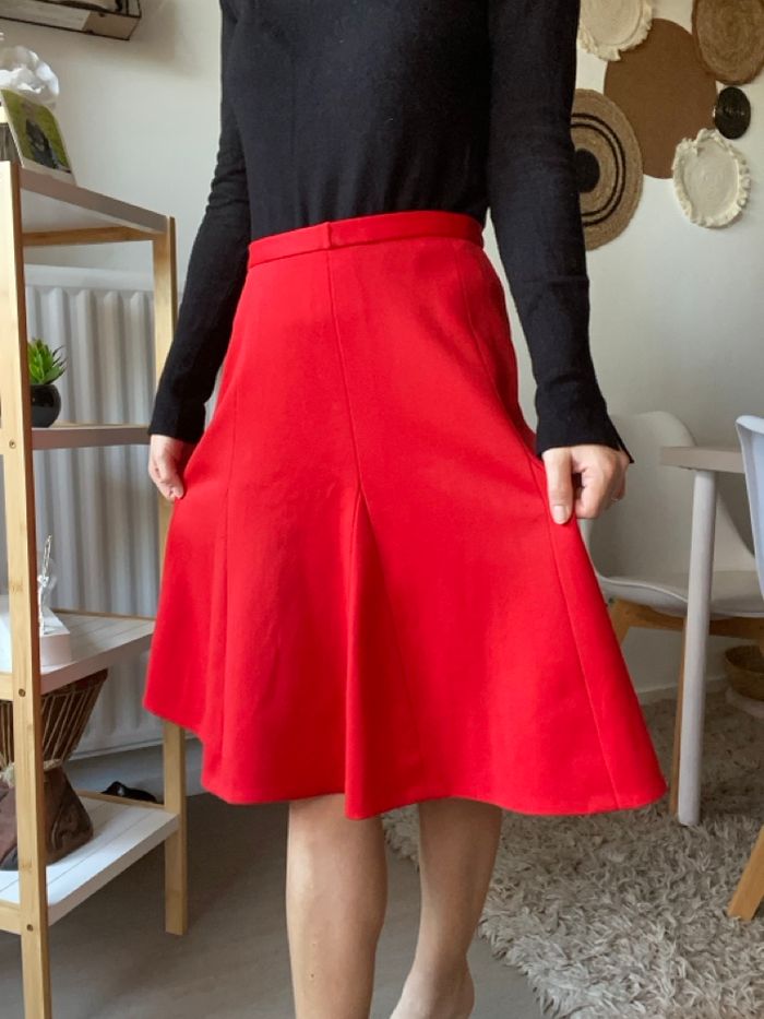 Jupe vintage rouge taille 36/38 - photo numéro 3