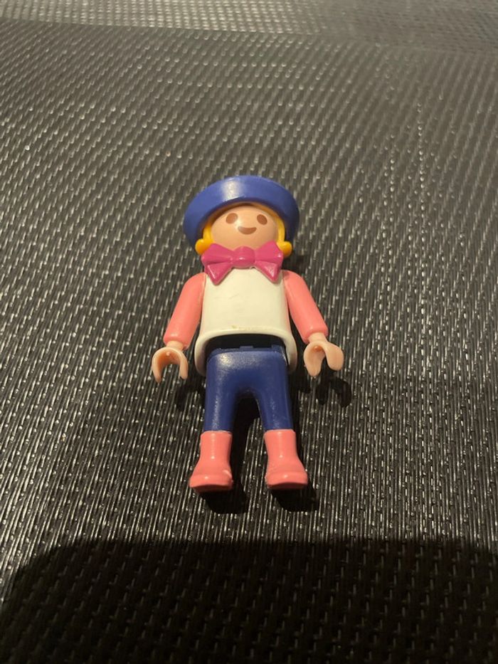 Playmobil figurine fille chapeau bleu 5510 5955 enfant belle époque 1900 série rose - photo numéro 2