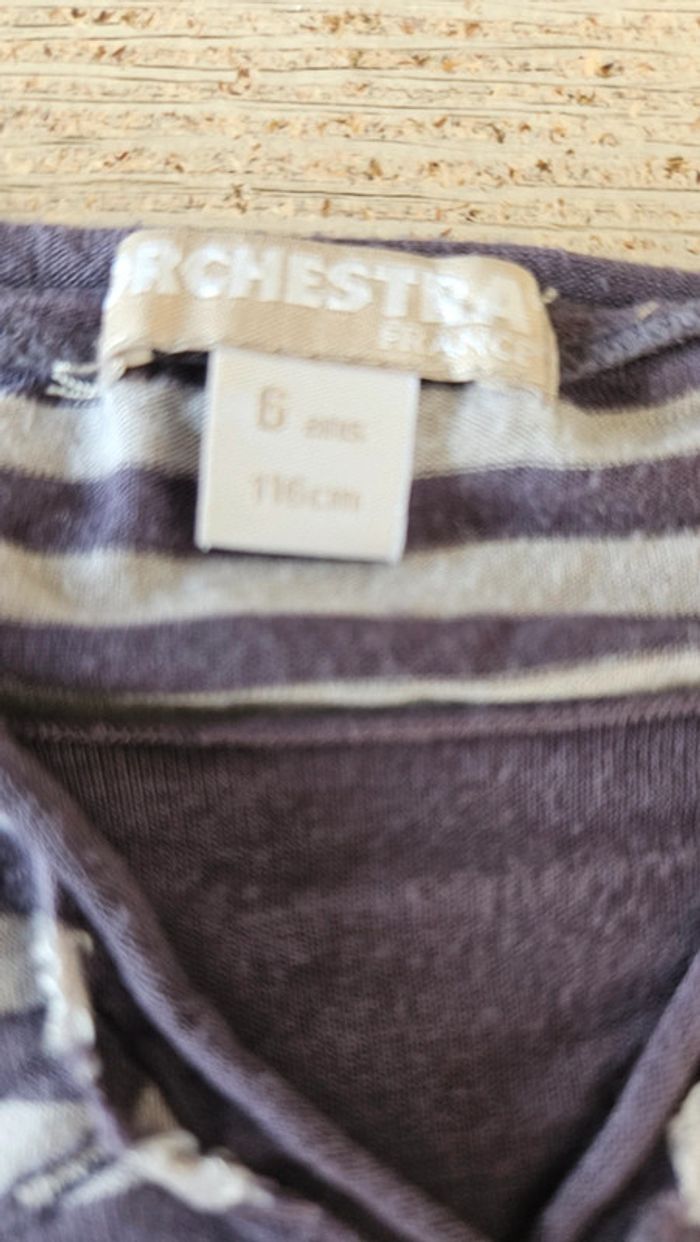 Blouse légère à manches longues mauve et grise, Orchestra, 6 ans - photo numéro 6