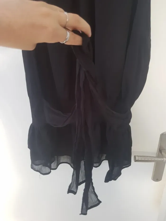 Robe Noir Trace Brillant Avec Nœud Taille M - photo numéro 5