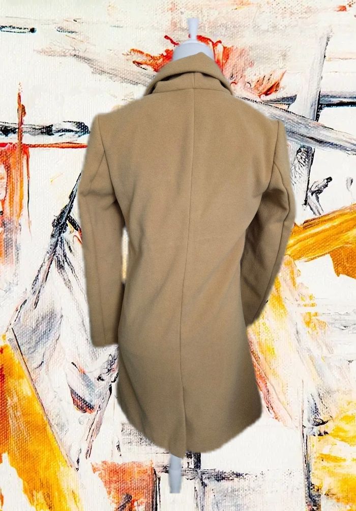 Manteau long beige en feutrine, Cache cache, taille 40 - photo numéro 4