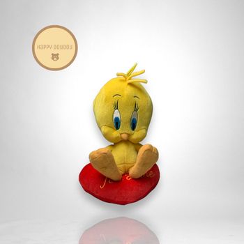 Peluche Titi sur un coeur rouge Famosa A773