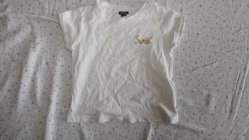 Tshirt manches courtes blanc – Sweet Kiabi – 24 mois fille