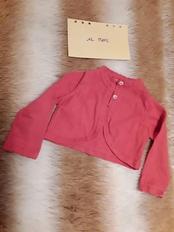 Veste rouge bébé fille 12 mois
