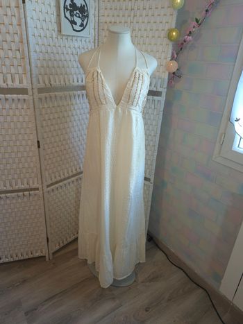 ☀️Jolie robe longue dos nu Boohoo style bohème chic femme T42