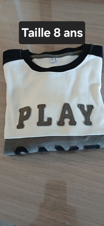 Tee-shirt garçon manches longues Taille 8 ans marque intermarché 