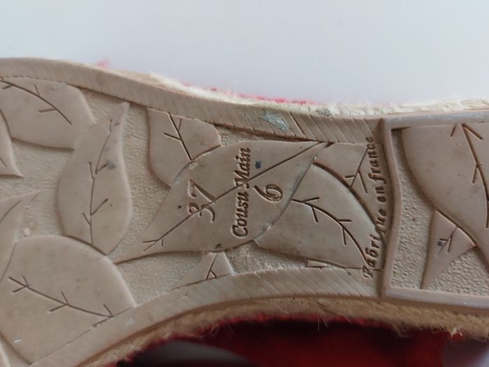 Espadrilles Pare Gabia rouges talon ouvert pointure 37 - photo numéro 9