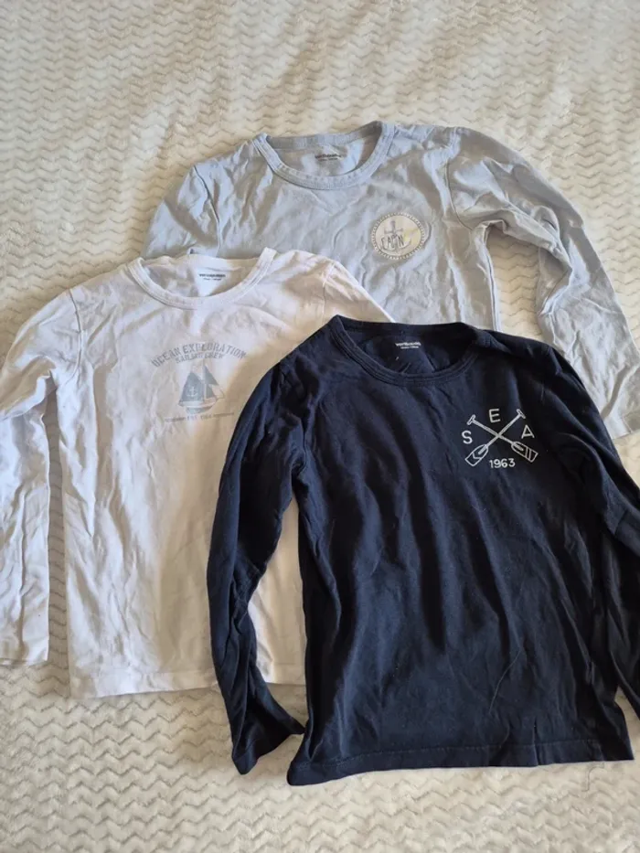 Lot de 3 maillots de corps manches longues  10 ans