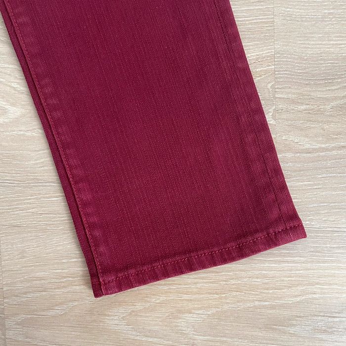 Jean bordeaux en denim - photo numéro 4