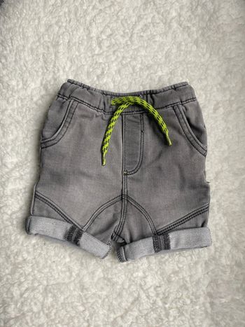 Short, jean gris, garçon, orchestra 6mois