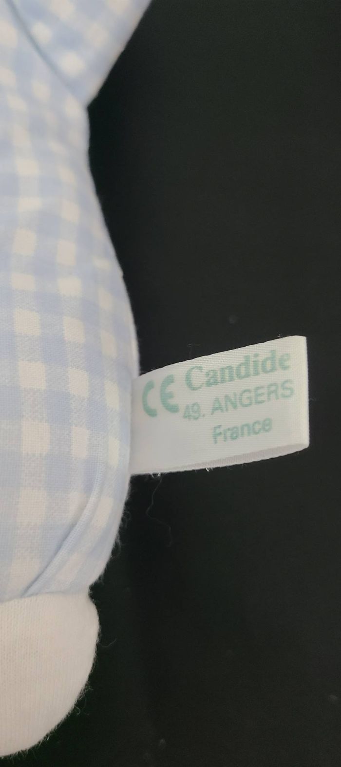 doudou poupée vintage candide vichy bleu - photo numéro 4