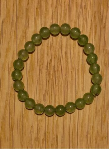 Bracelet de pierre précieuse verte 