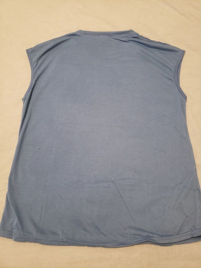 T-shirt bleu sans manches XL - photo numéro 2
