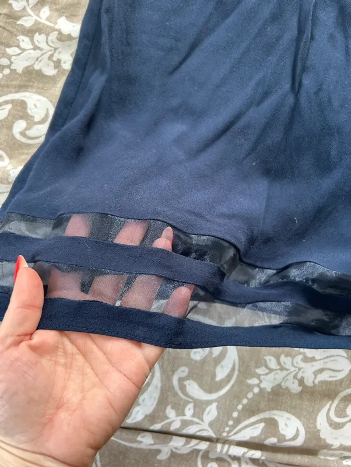 Robe longue nafnaf bleu marine taille m - photo numéro 2