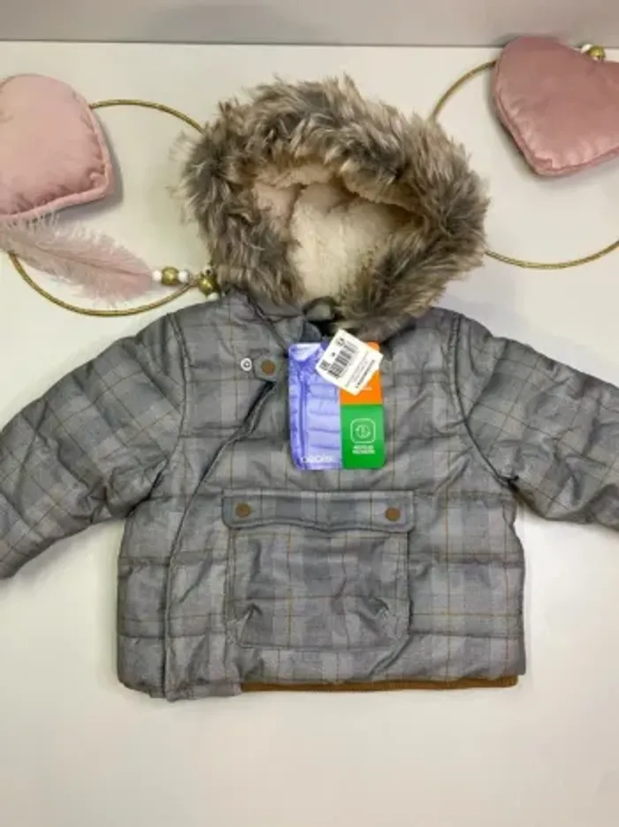 Doudoune bébé garçon - capuche - Obaïbi- Taille 6 mois