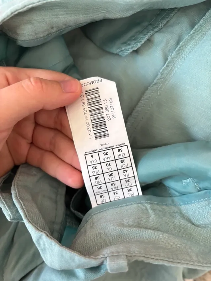 Pantalon ajusté vert d’eau Promod taille 38 - photo numéro 6