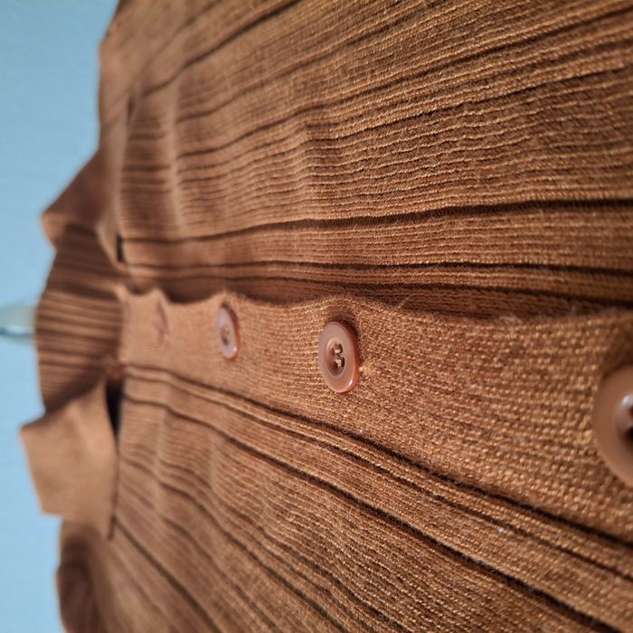 Robe en maille côtelée marron caramel à manches longues - Taille Unique - NEUF - C'est Monique - photo numéro 7
