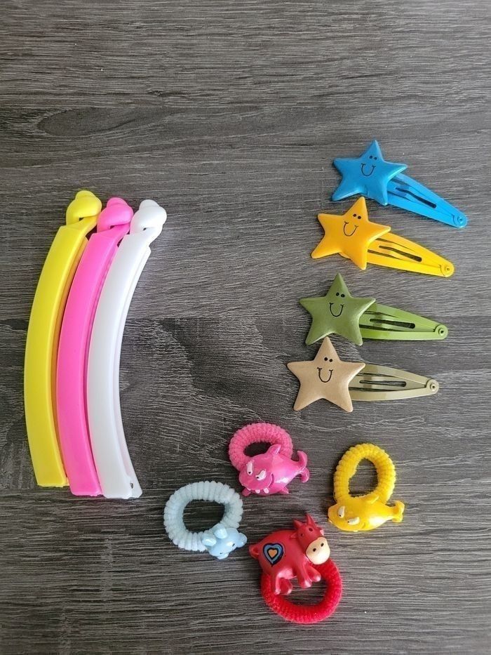 Joli lot d accessoires de coiffure barrettes élastiques pinces à cheveux banane