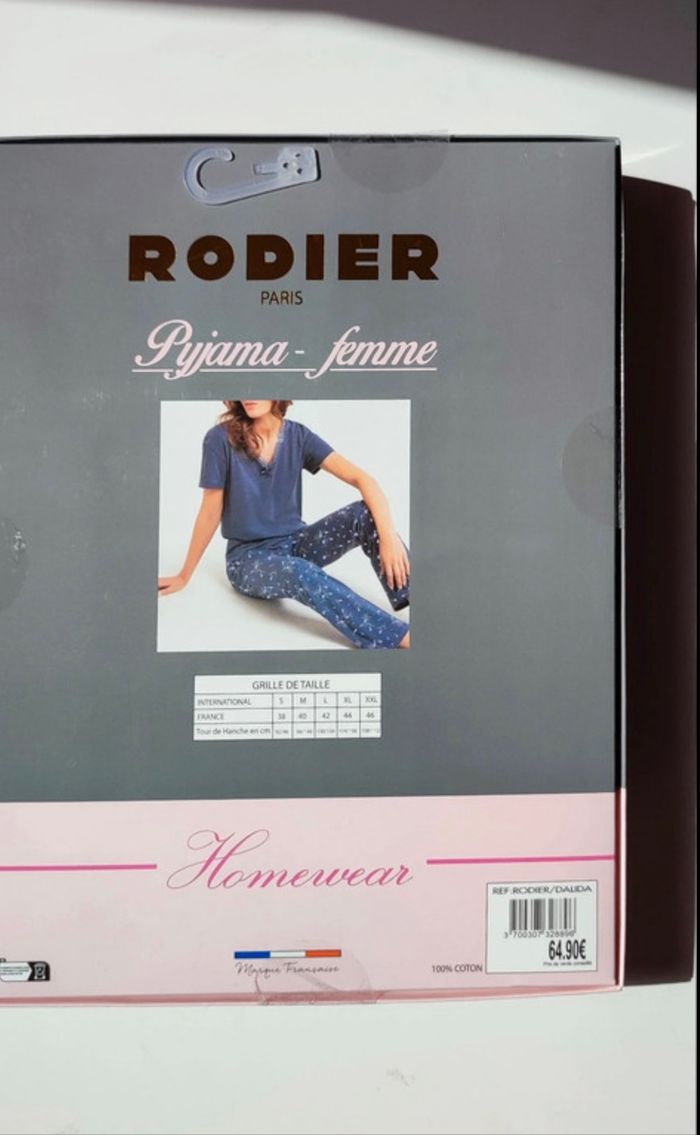 Pyjama fin 100% coton pour femme taille M, Rodier - photo numéro 5
