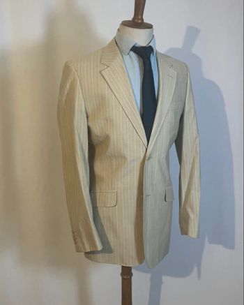 Blazer beige à rayure taille 48