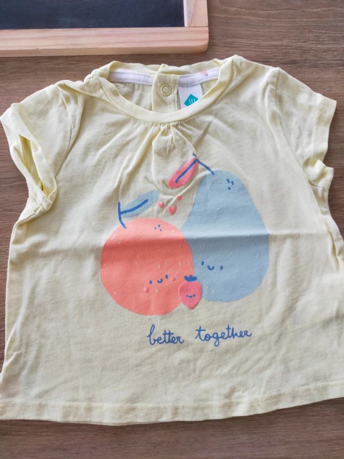 T-shirt fille été taille 9mois - photo numéro 3