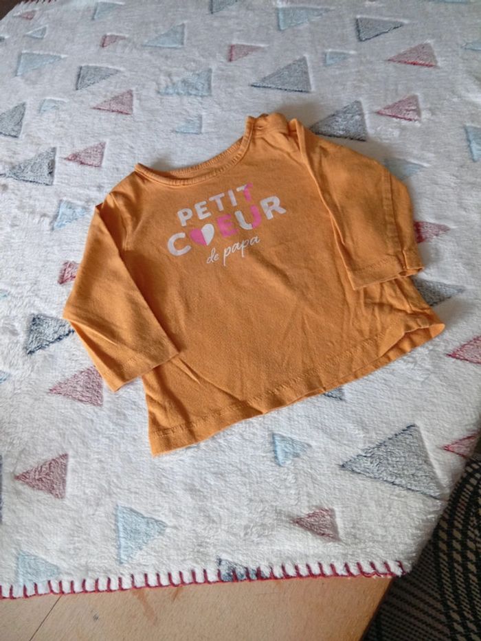 T-shirt petit coeur de papa - photo numéro 2