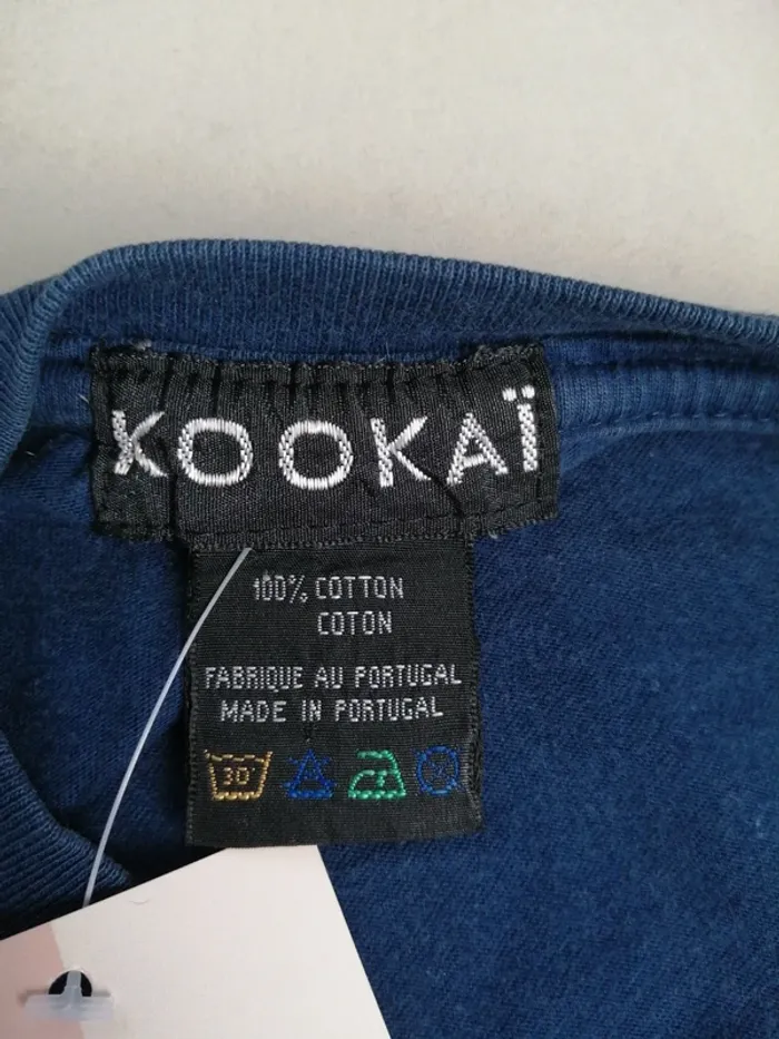 Tee shirt mixte bleu marine à broderie visage / kookaï / (M) - photo numéro 2