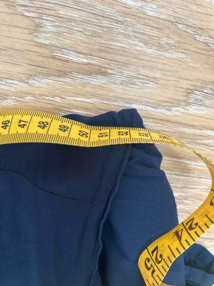 Blouse manches trois quart bleu marine camaieu 44 xxl viscose - photo numéro 8