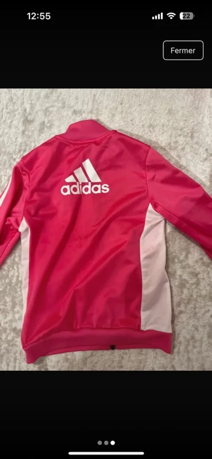Veste rose adidas 8 ans - photo numéro 3