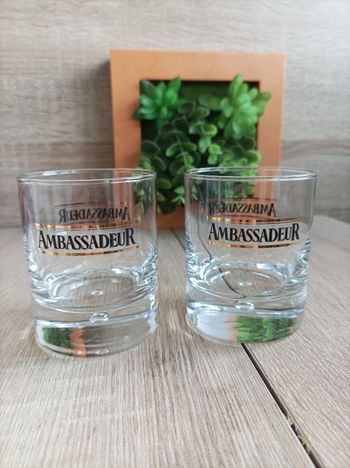 Lot 2 verres ambassadeur 