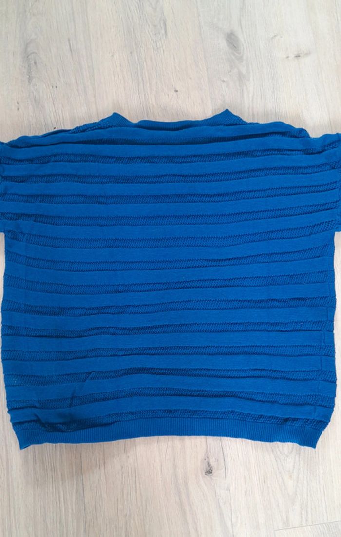 Pull bleu flashy t.40 - photo numéro 6