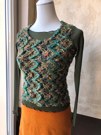 Top en mesh kaki Voodoo XS/S