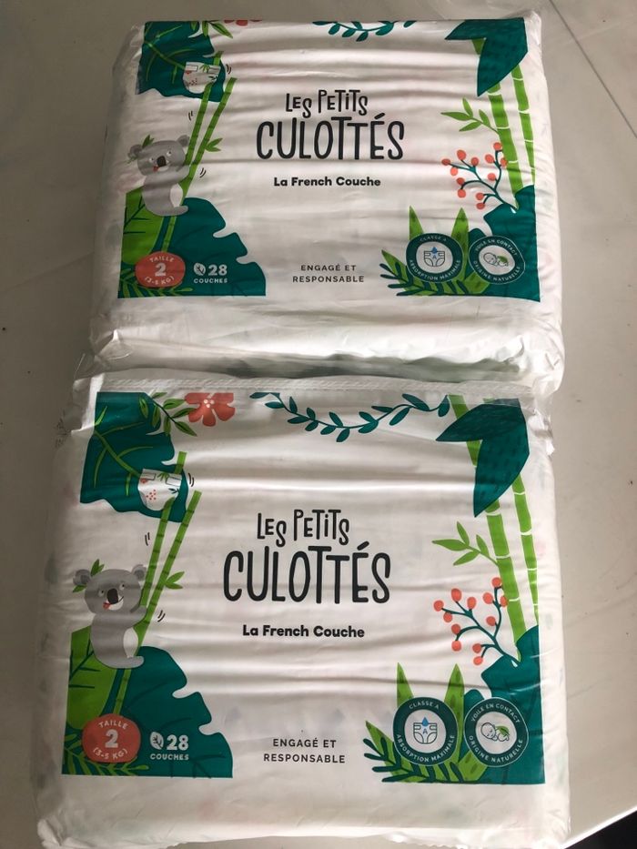 Couches jetables  taille 2 le lot
