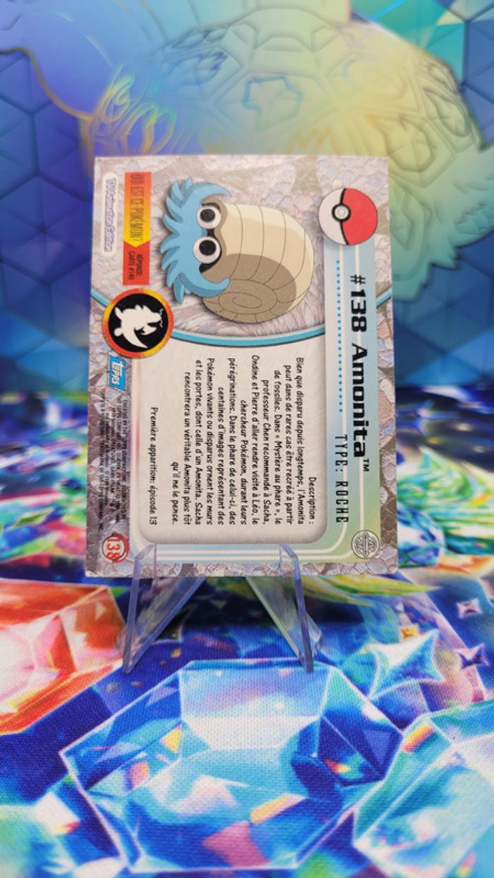 Carte Pokémon Topps n°138 Amonita Series 1 FR - photo numéro 2
