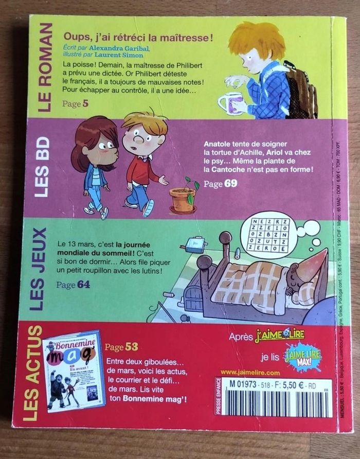 Magazine J'aime Lire - Oups j'ai rétréci la maîtresse - photo numéro 2