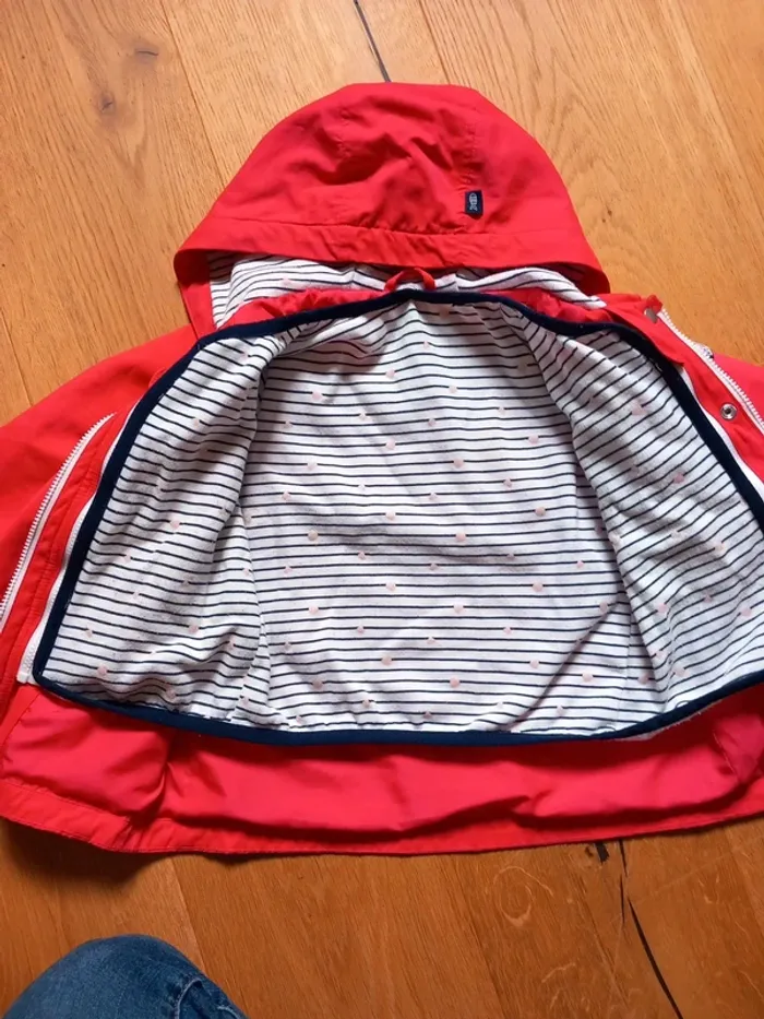 Veste coupe vent mi saison fuschia - photo numéro 3