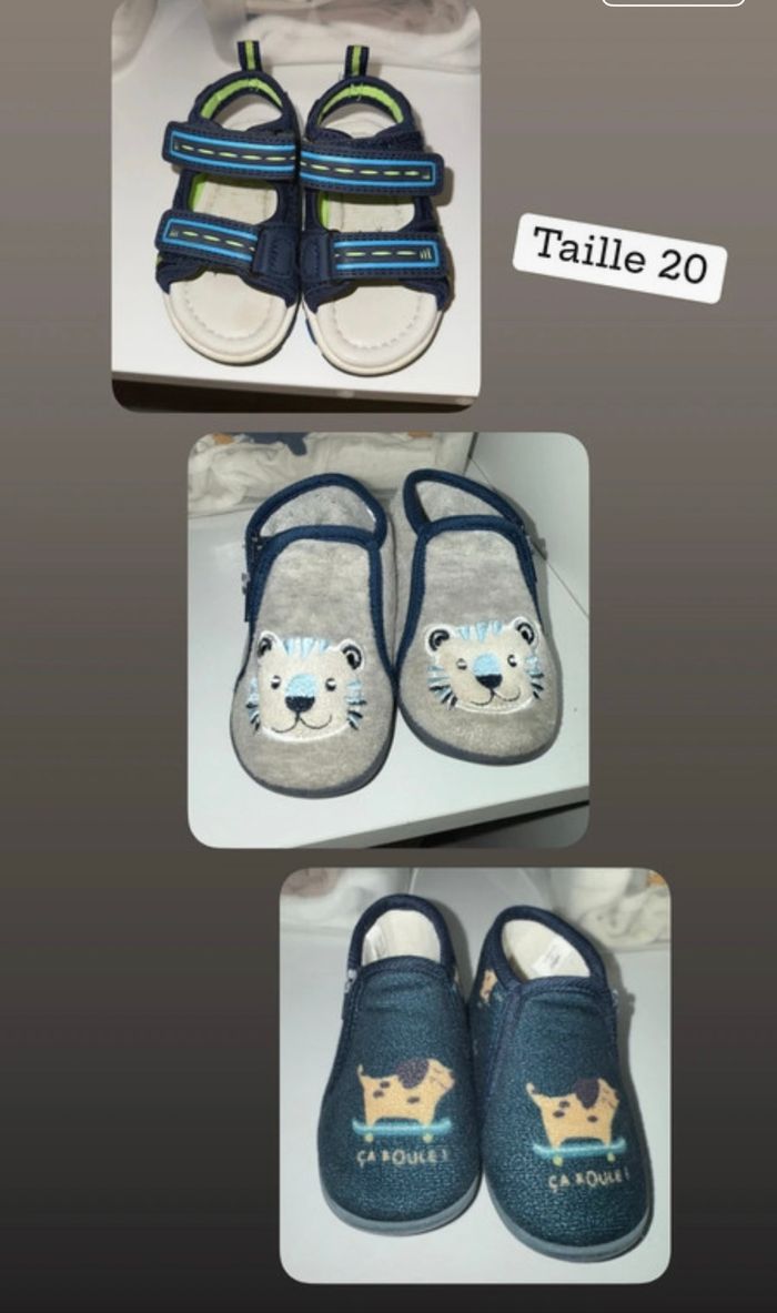 Lot de chaussons enfants taille 20