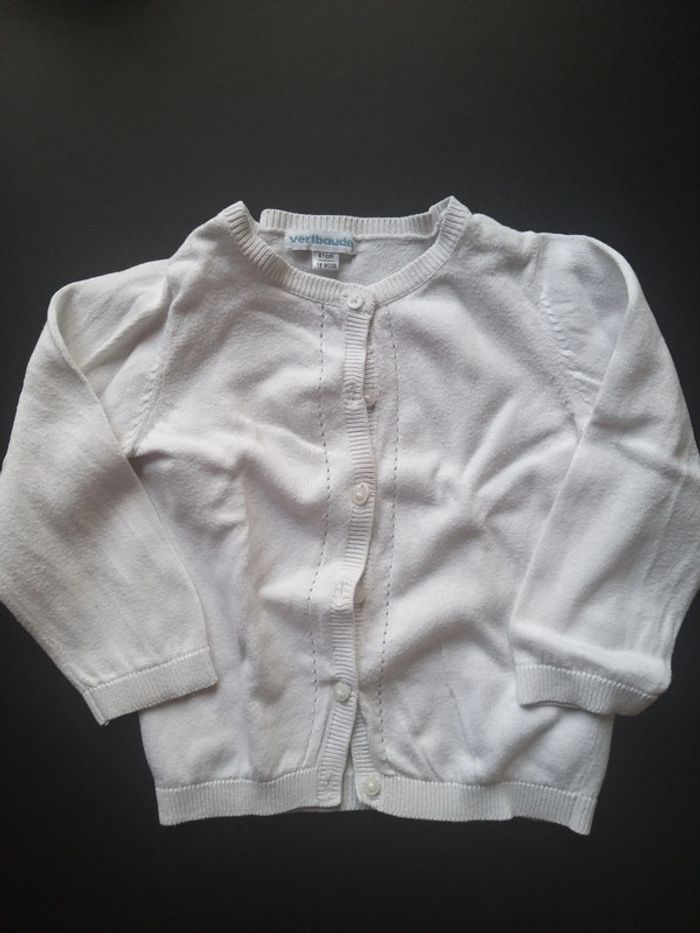 Gilet blanc vertbaudet en 18 mois