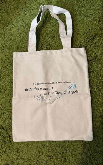 Tote bag van cleef blanc et bleu
