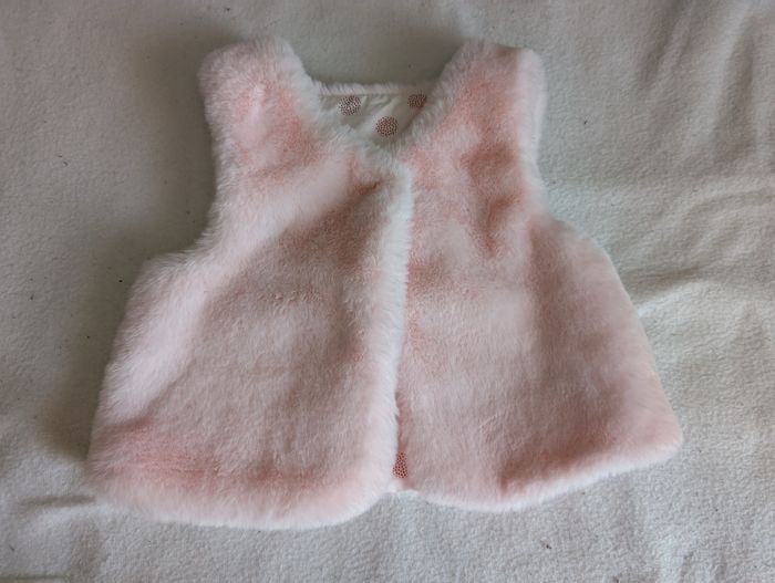 Gilet sans manches rose réversible - 24M - Obaïbi