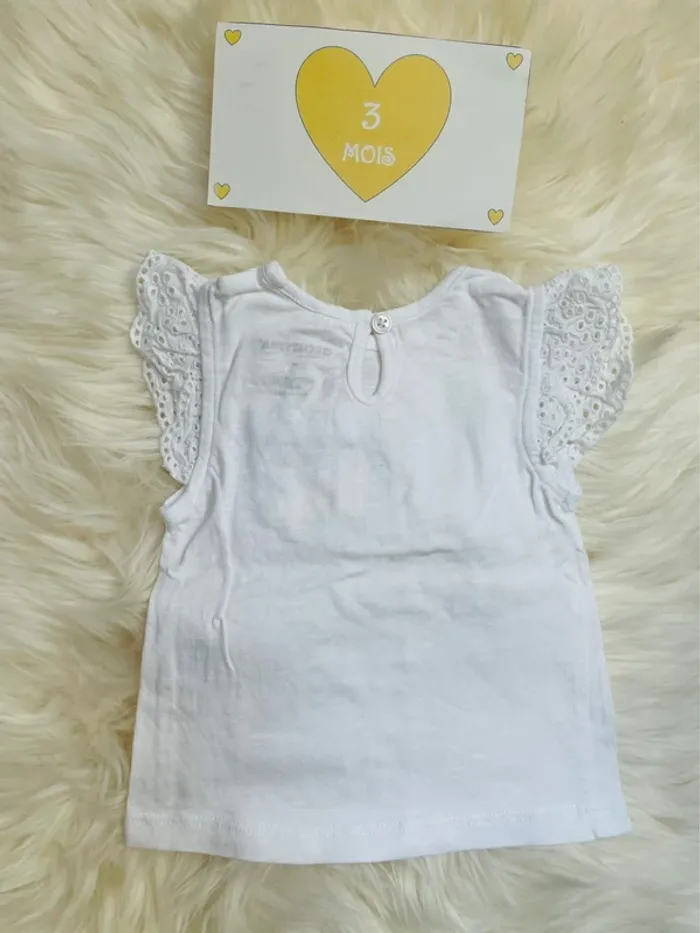 3 mois - lot 2 t-shirts MC - photo numéro 3
