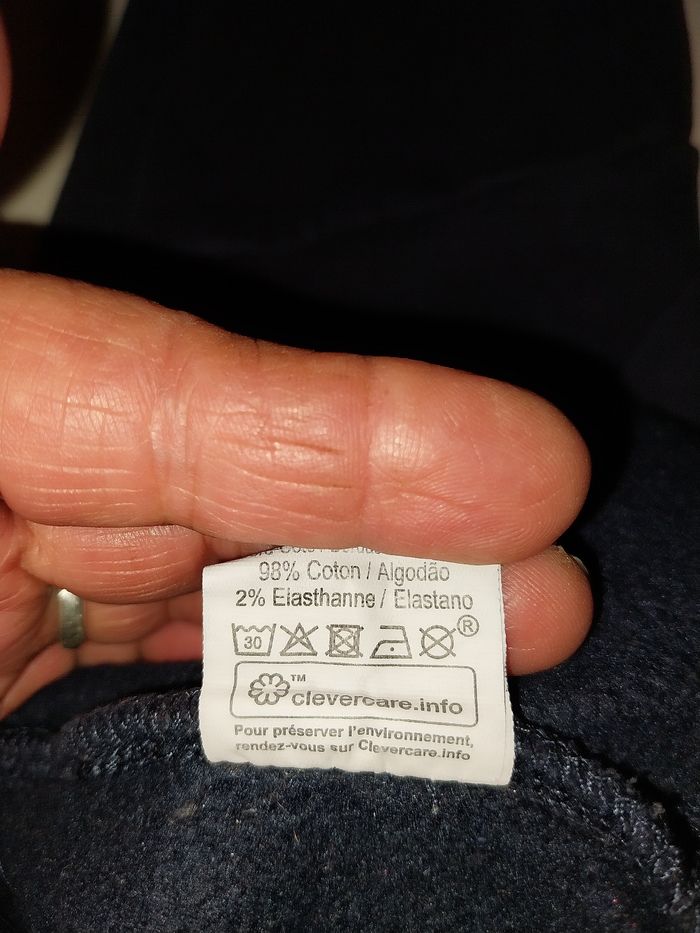 Pantalon de jogging Eldys bleu marine avec bande blanche au bas  des jambes - photo numéro 8