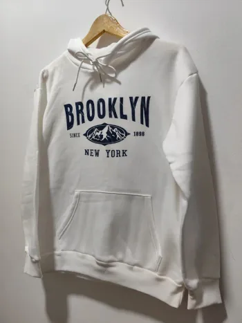 Sudadera blanca Brooklyn S New York