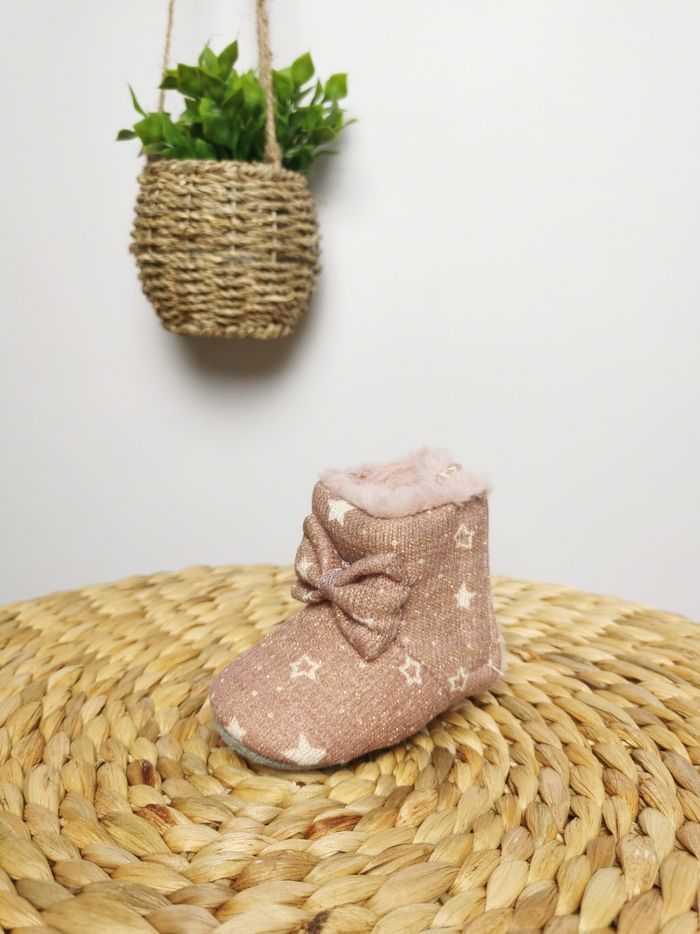 Chaussons fourrés vieux rose motifs étoiles Lupilu Pointure 16/17 - photo numéro 4