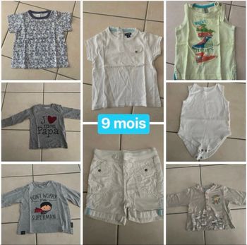 Lot 9 mois bodie t-shirt short