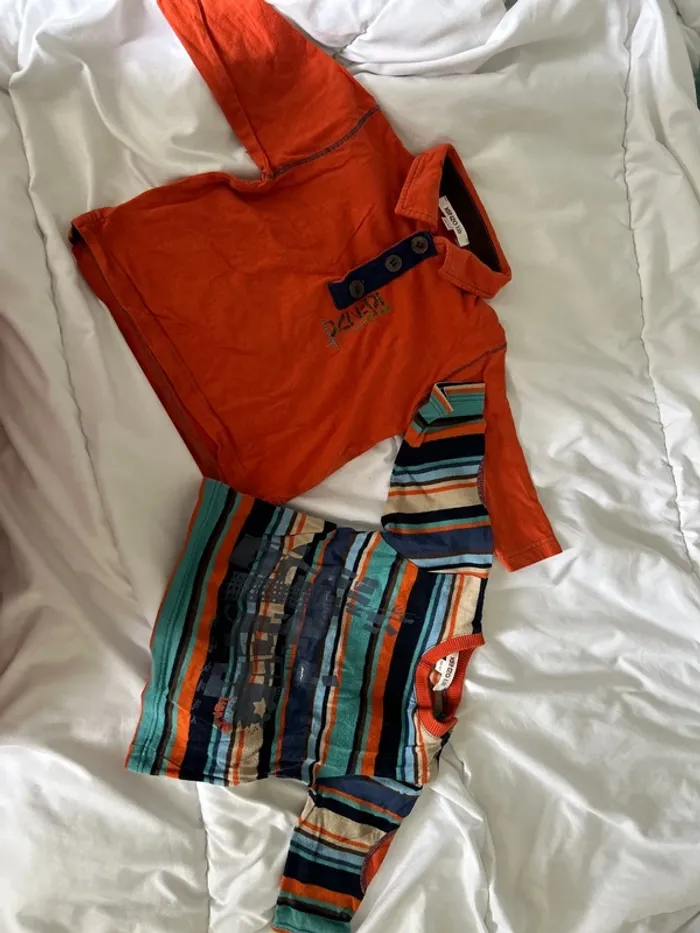 Lot deux hauts bébé garçon 6 mois