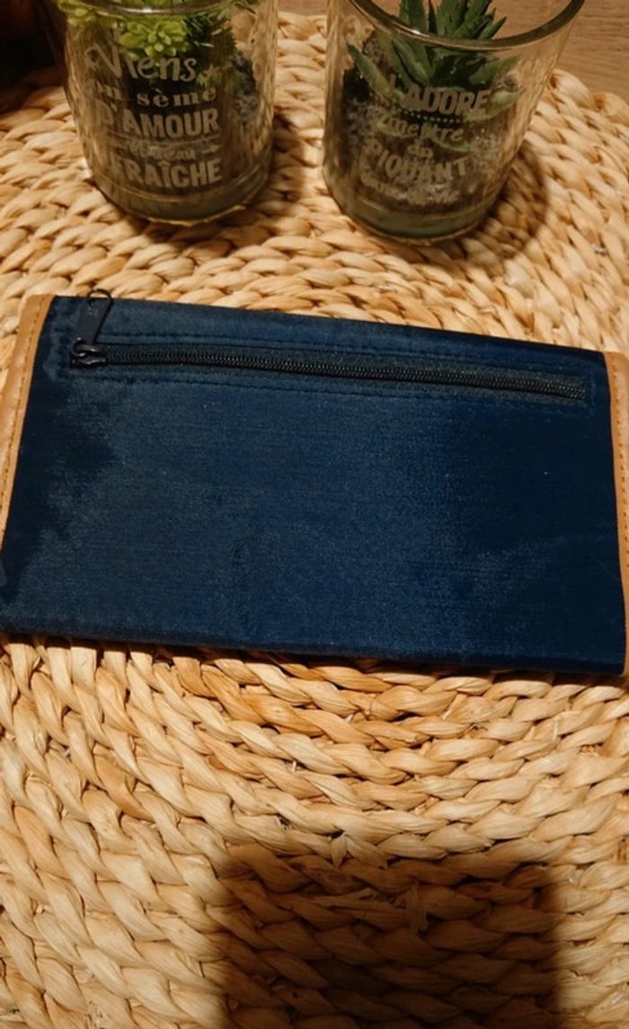 Portefeuille / porte-monnaie bleu marine - photo numéro 2