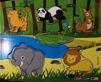 Puzzle  animaux à encastrer