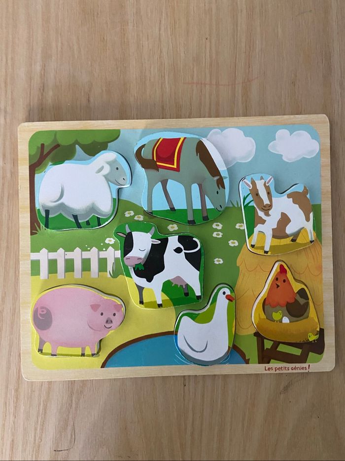 Puzzle en bois animaux