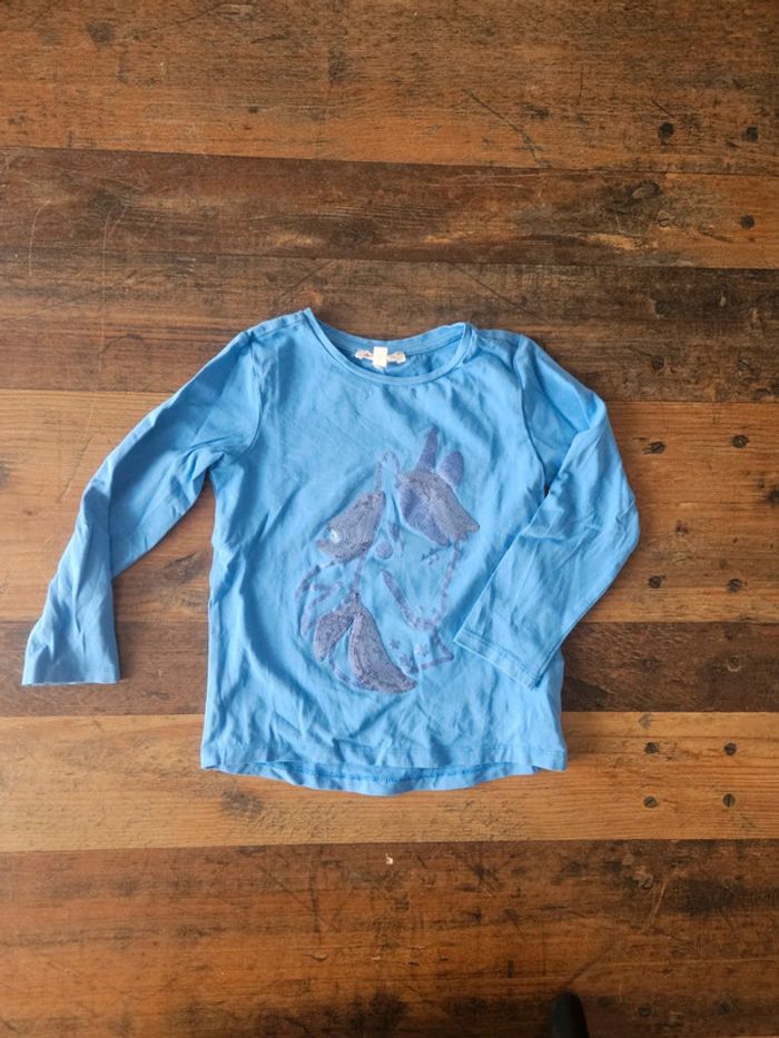 T-shirt manches longues Licorne DPAM 5ans